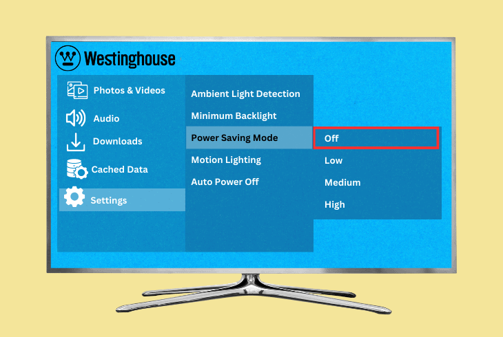 Westinghouse TV No Signal? - (Foolproof Fix Guide) 5 turning the power saving mode off