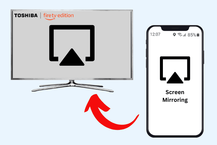 steps how to mirror iphone to toshiba fire tv
