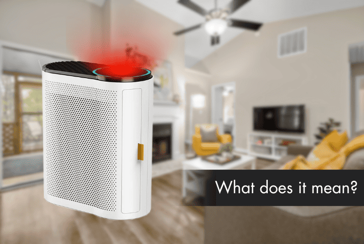 aroeve air purifier red light