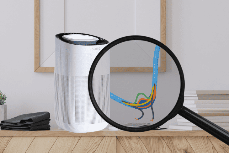 checking air purifier cord 