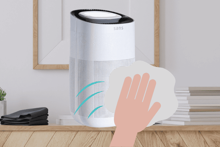 cleaning air intake of air purifier