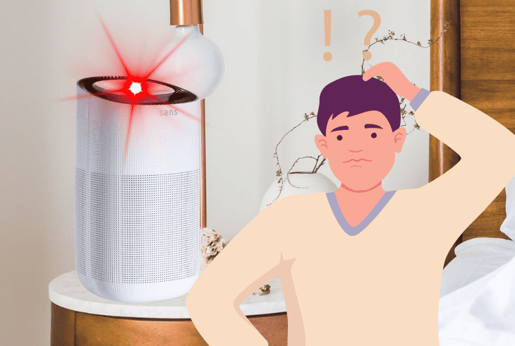 blinking red air purifier