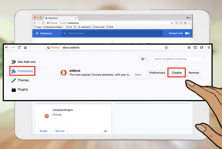 Crave Error Code 246008? - (6 Proven Solutions!) 6 disabling ad blocker extensions on your browser