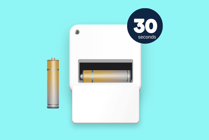 re-insert your sensor’s battery