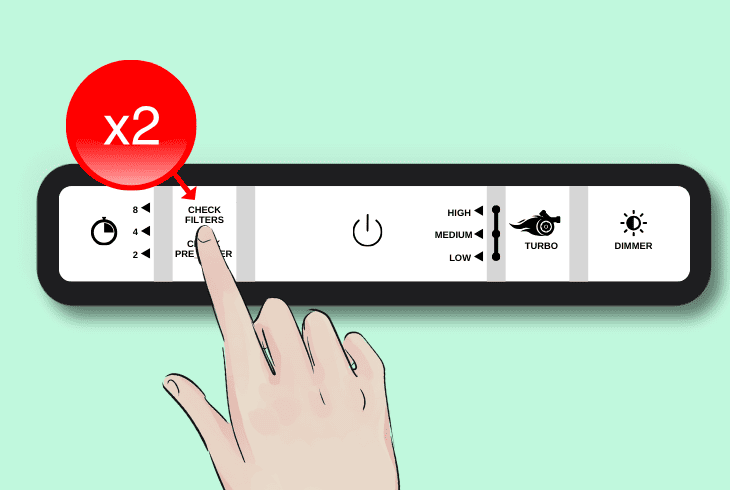 reset the filter check button