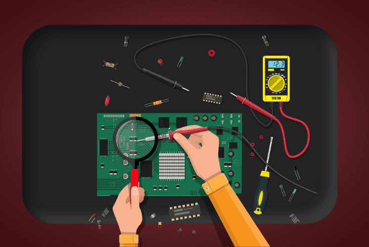 resolder any damaged av heads