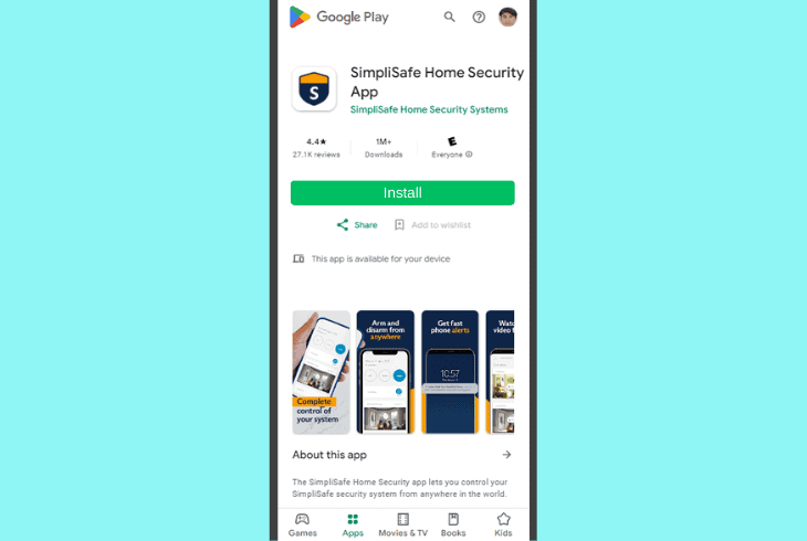 reinstall the simplisafe mobile app