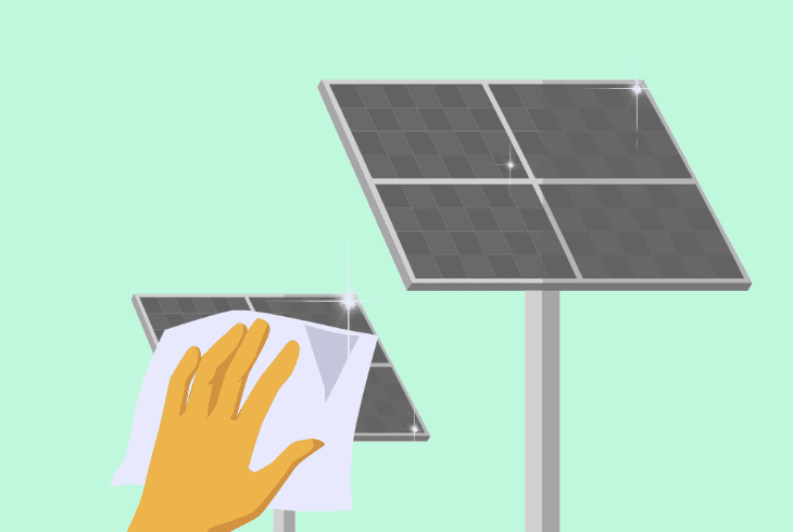 thoroughly clean your solar panel